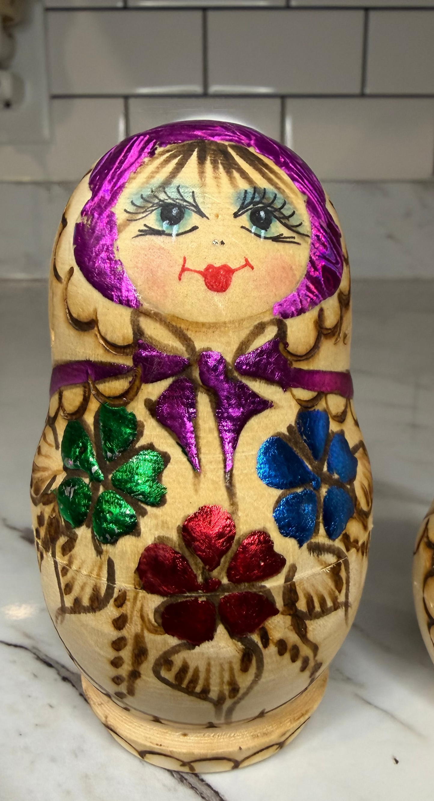 Vintage Matryoshka Nesting Doll Set – Set of 5