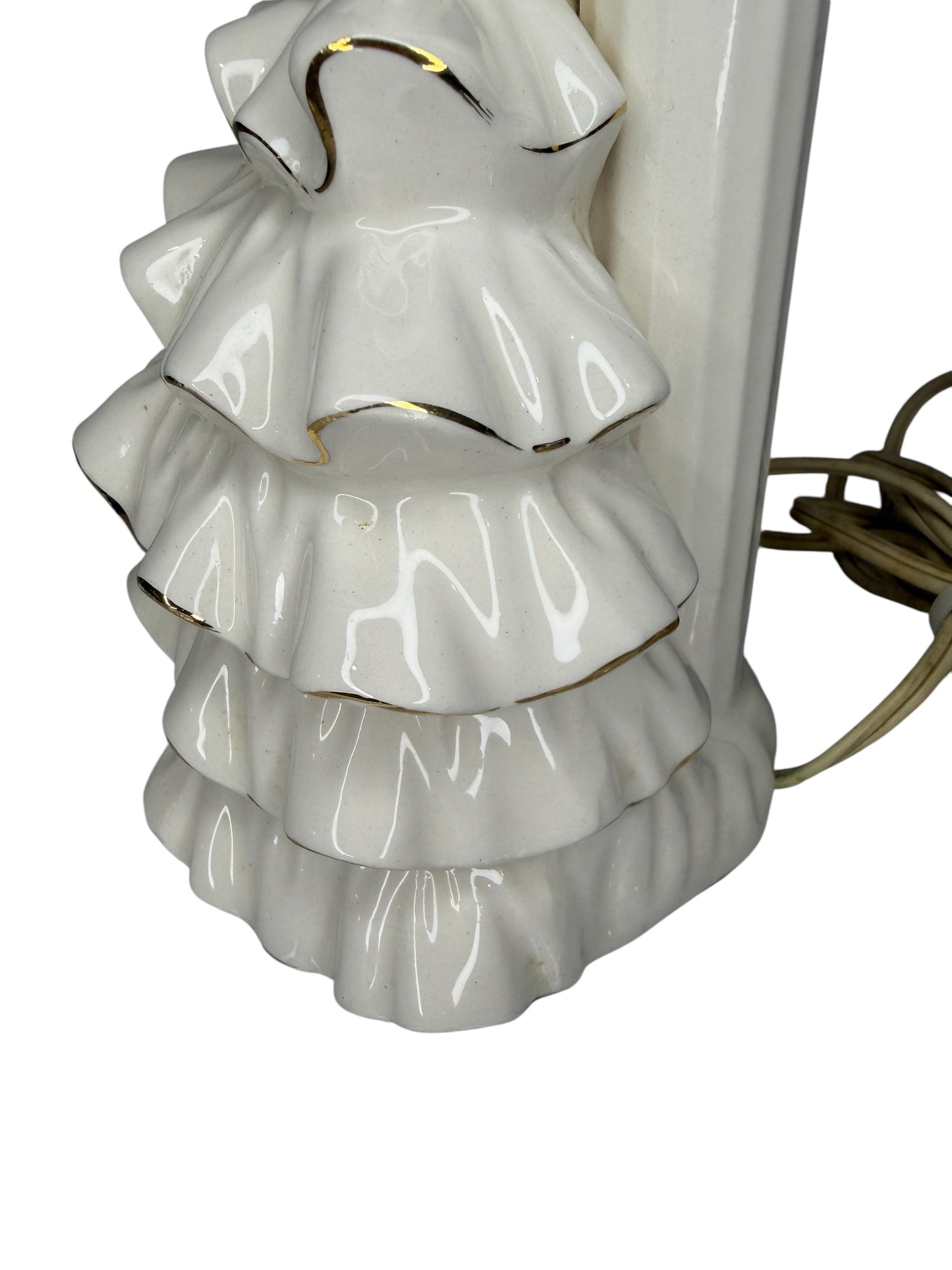 Vintage Southern Belle Boudoir Lamp – Mid-Century Porcelain Figurine