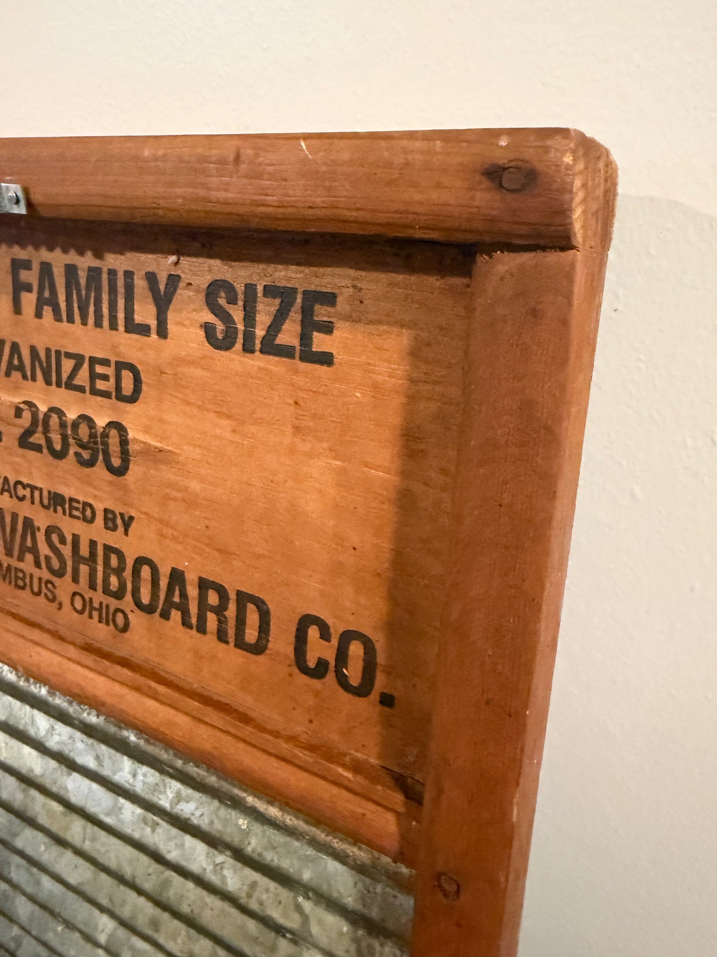 Vintage Sunnyland Handmade Washboard – Family Size, Made in Ohio