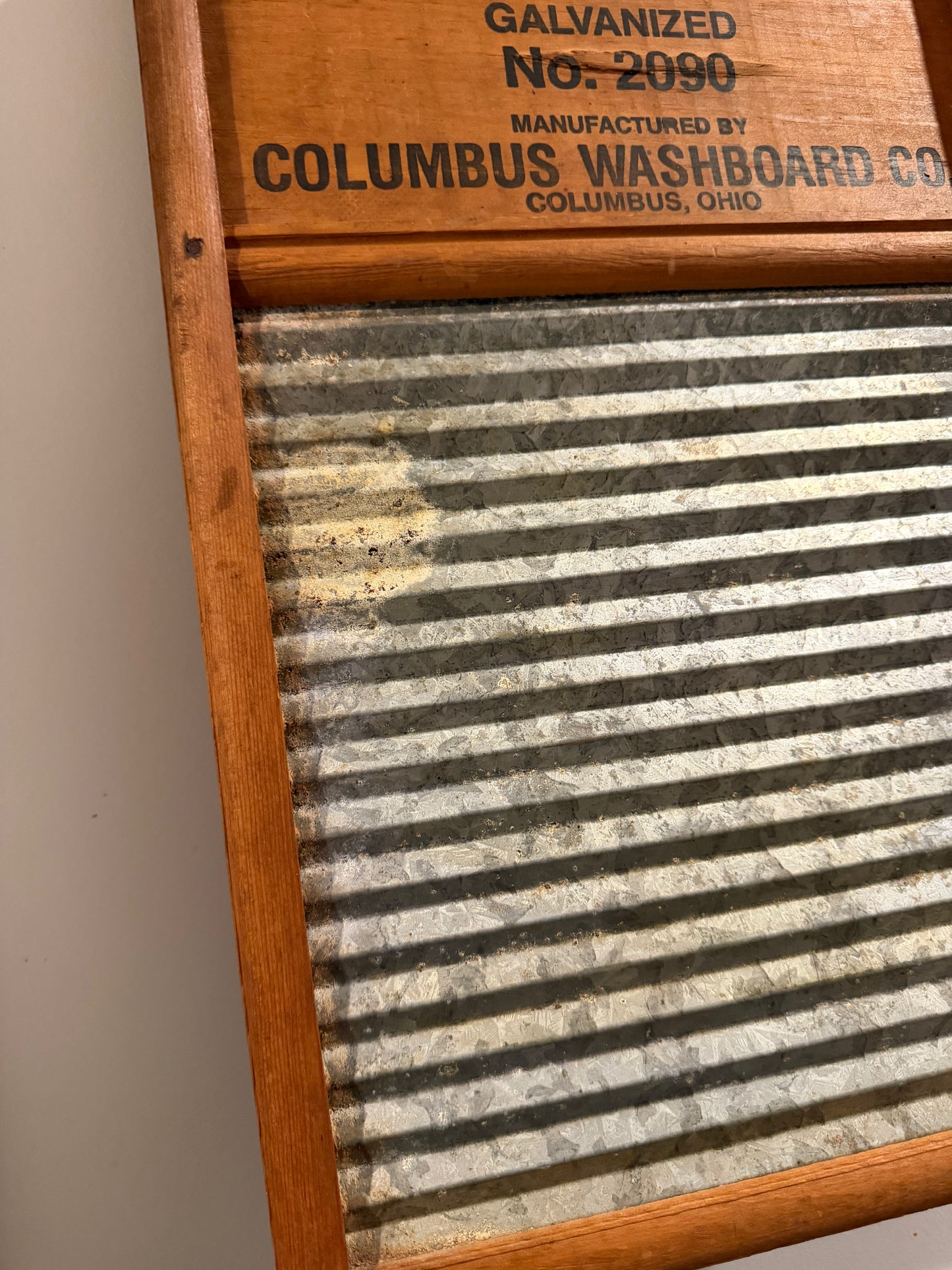 Vintage Sunnyland Handmade Washboard – Family Size, Made in Ohio