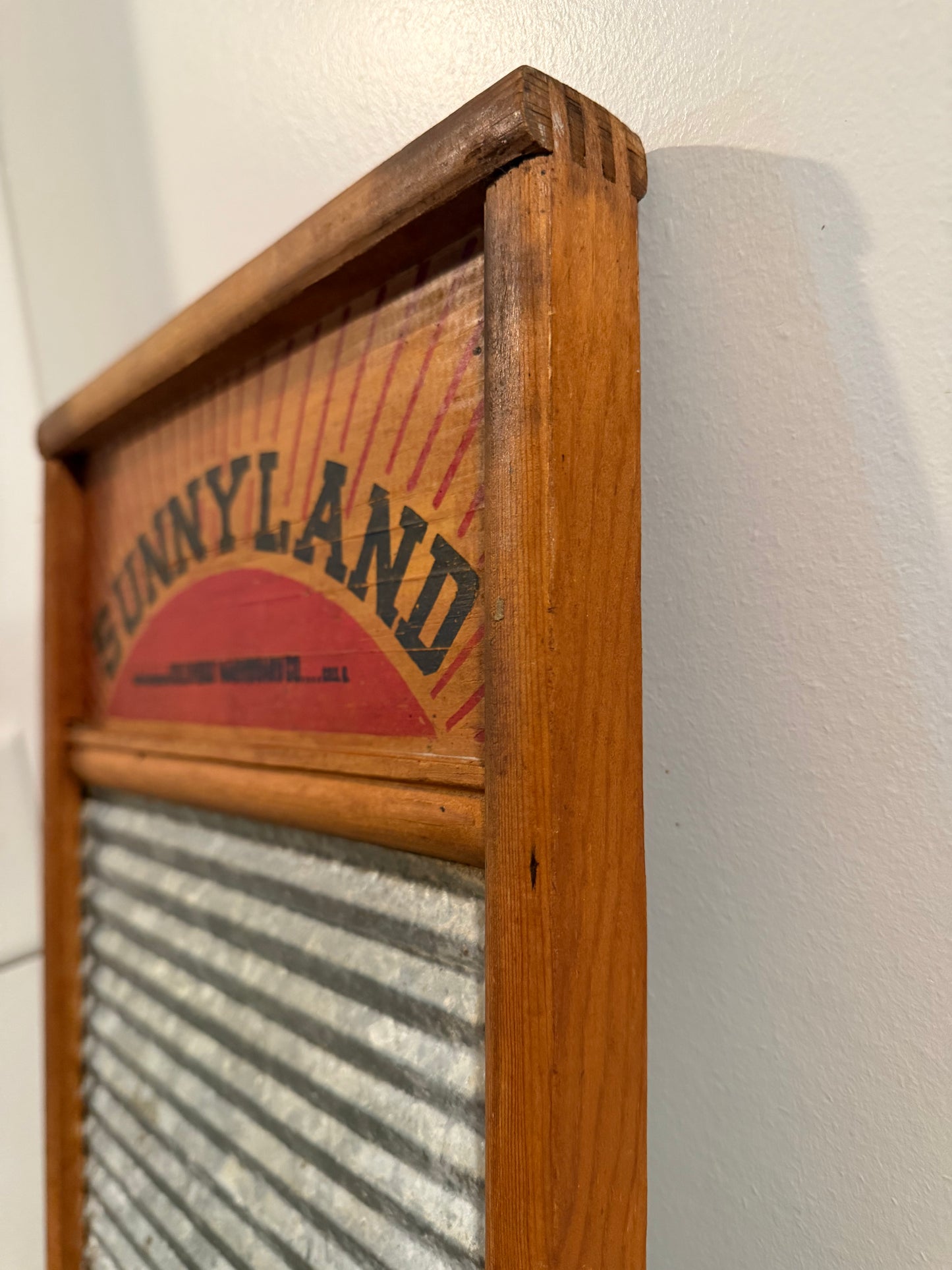 Vintage Sunnyland Handmade Washboard – Family Size, Made in Ohio
