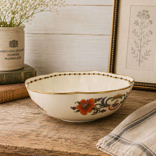 Ceralene Raynaud Limoges “Vieux Chine” Vintage Melon Bowl – Made in France | 5.25”