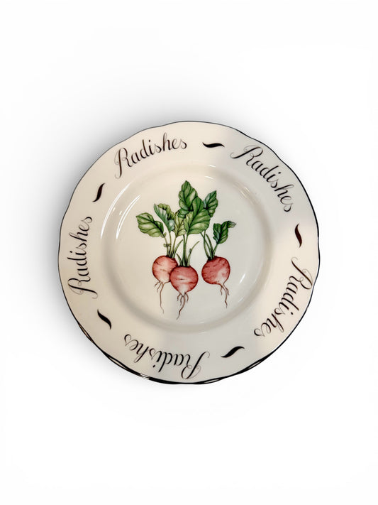 Franciscan “Vegetable Medley” Radishes Luncheon Plates – Set of 4 – Made in England (1995)