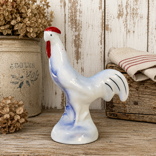 Riga Porcelain Factory RPR Rooster Figurine | Soviet Latvia 1950s–60s | 4”