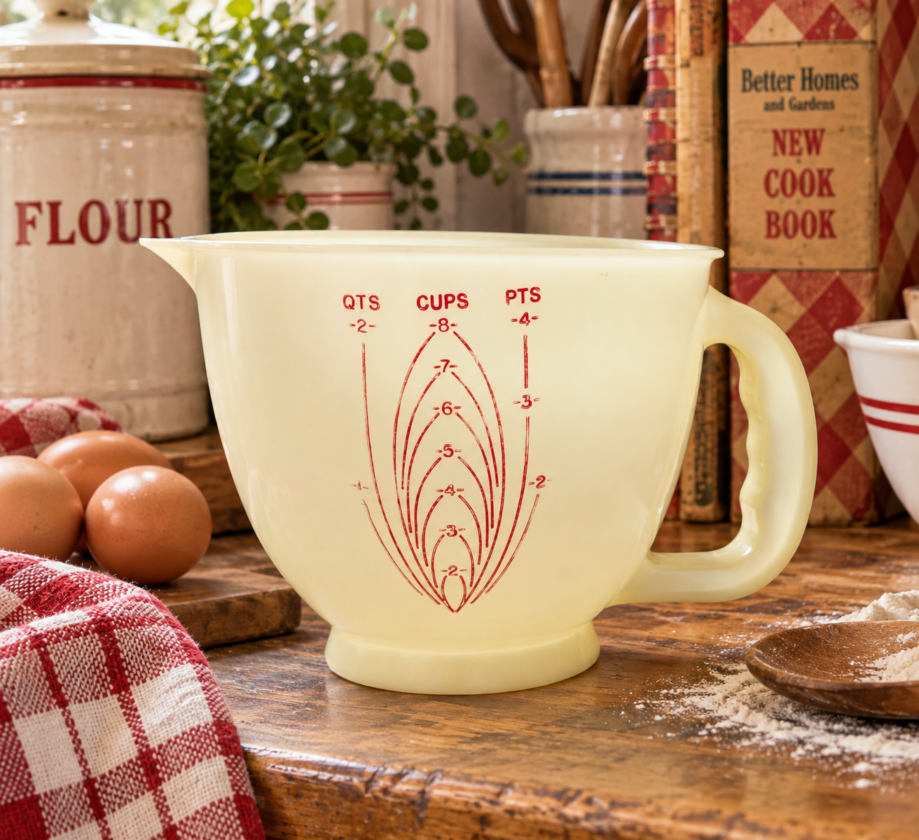 Tupperware Vintage Mix-N-Stor 8-Cup Measuring Pitcher / Batter Bowl #500