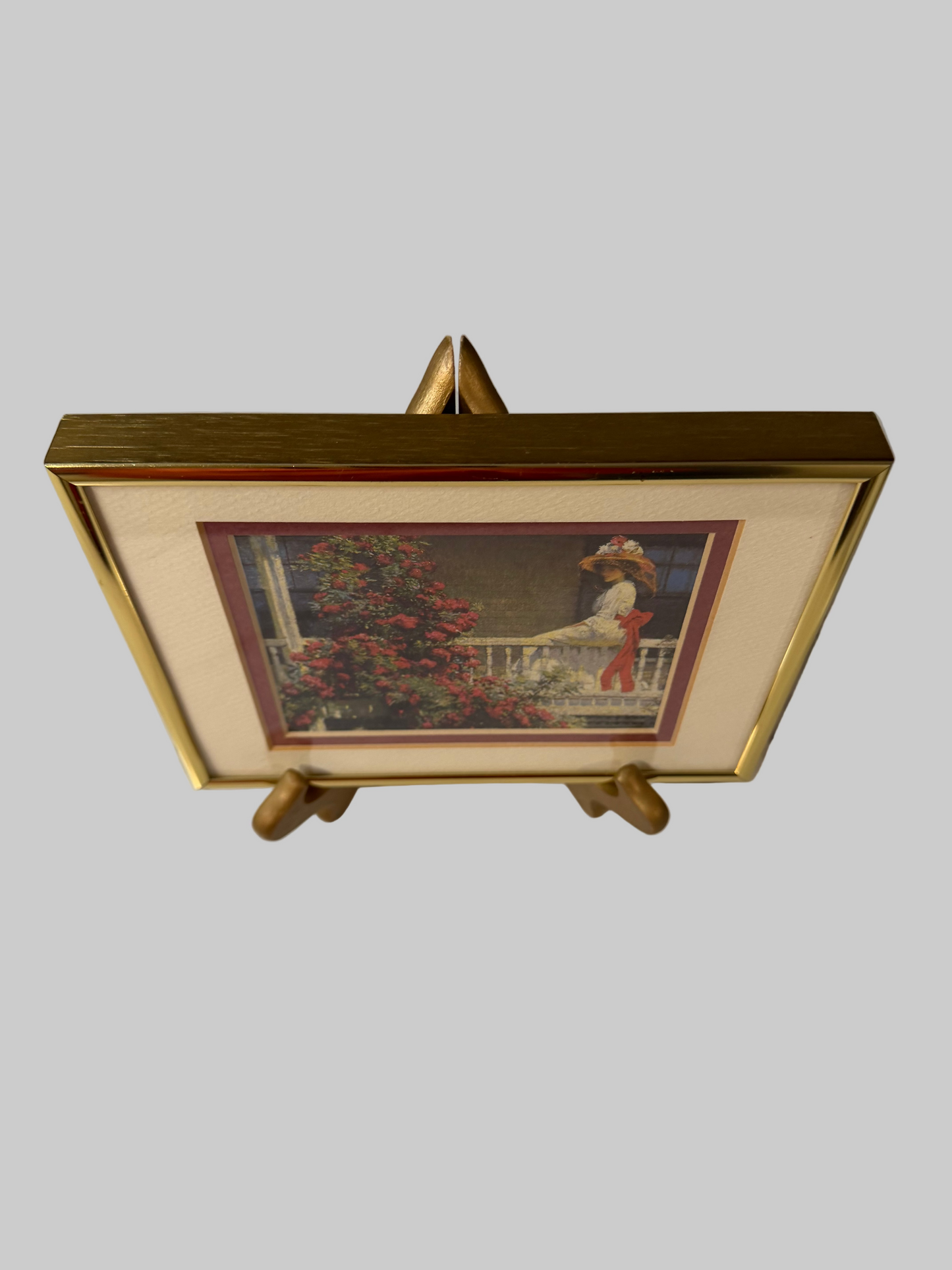 Gold Metal Framed Print of “The Crimson Rambler” by Philip Leslie Hale