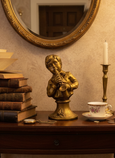 Vintage 1971 Boy Bust Statue Playing Saxophone – U. Kendrick Universal Statuary Corp.