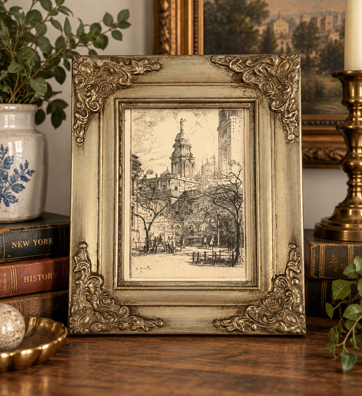 St. Paul’s Chapel NYC Framed Art – Henry Deville Book Print | Flea & Frame Creation