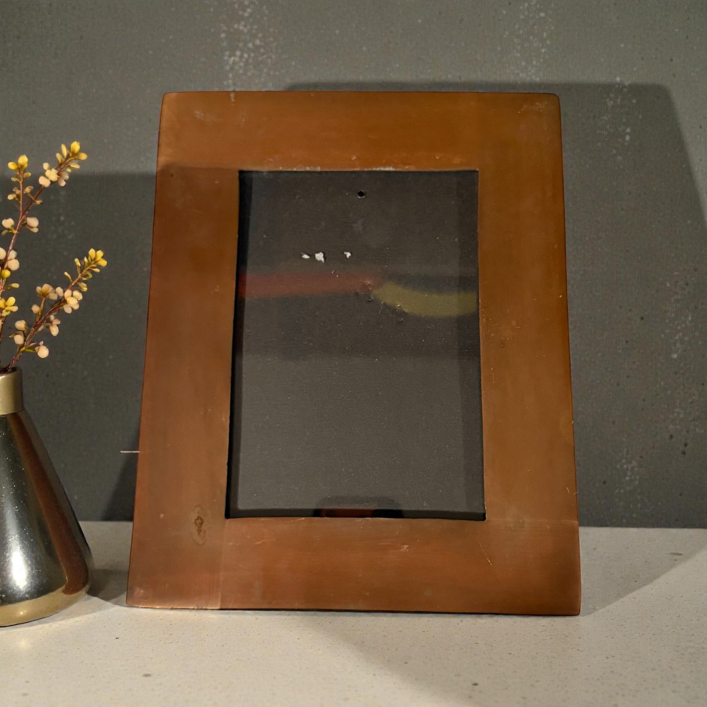 Solid Copper 5×7 Picture Frame — Heavy, Non-Magnetic, Custom-Fit Glass