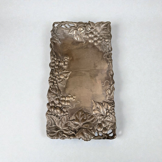 Arthur Court Aluminum Serving Tray – Grapevine Design, Entertaining Accent