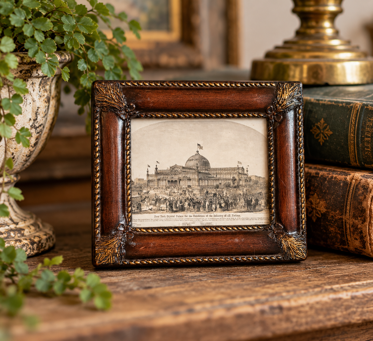 Flea & Frame Creation – New York Crystal Palace Framed Book Art - 4”