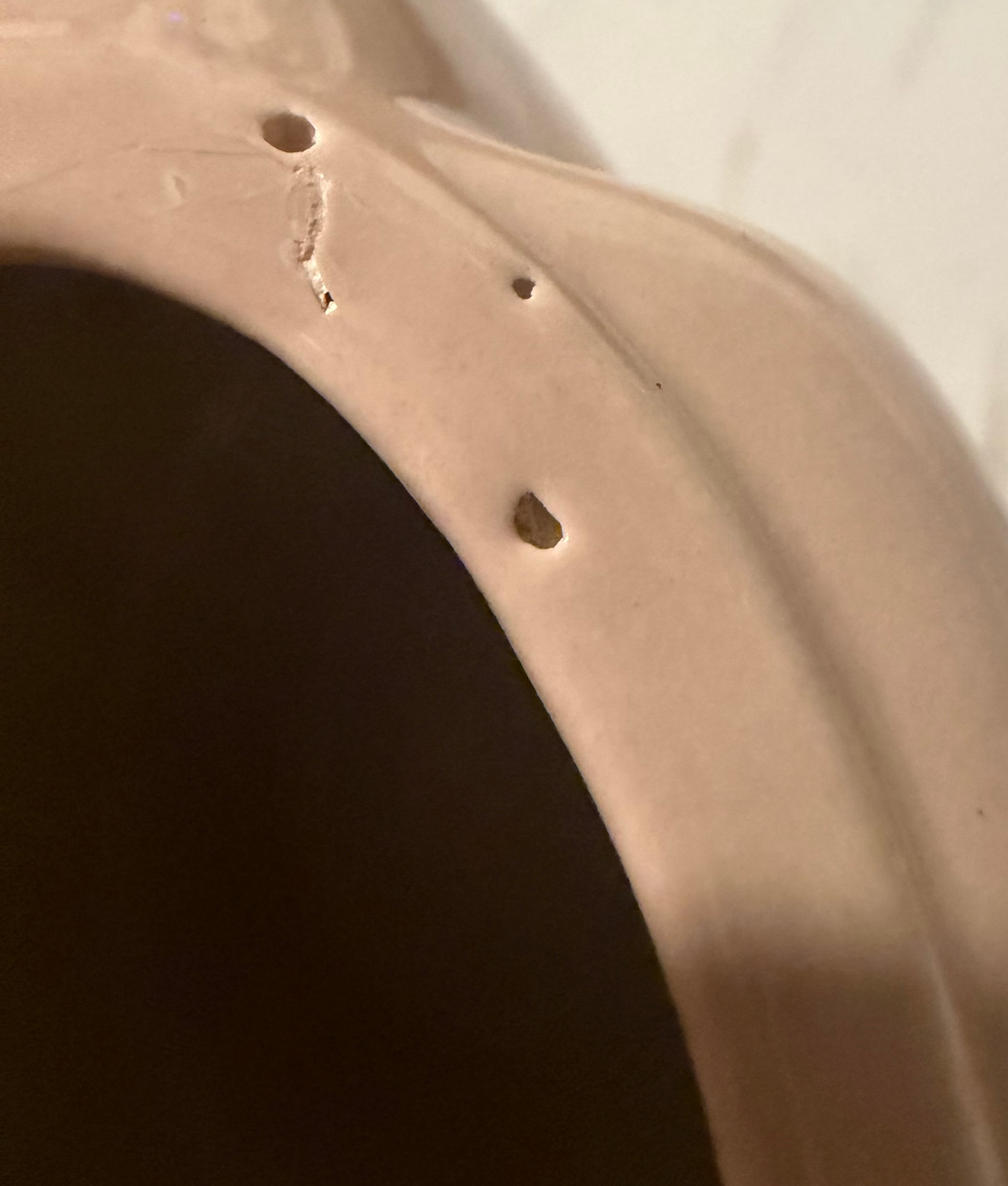 Vintage Art Deco Pleated Ceramic Vase | Peach Beige Glaze