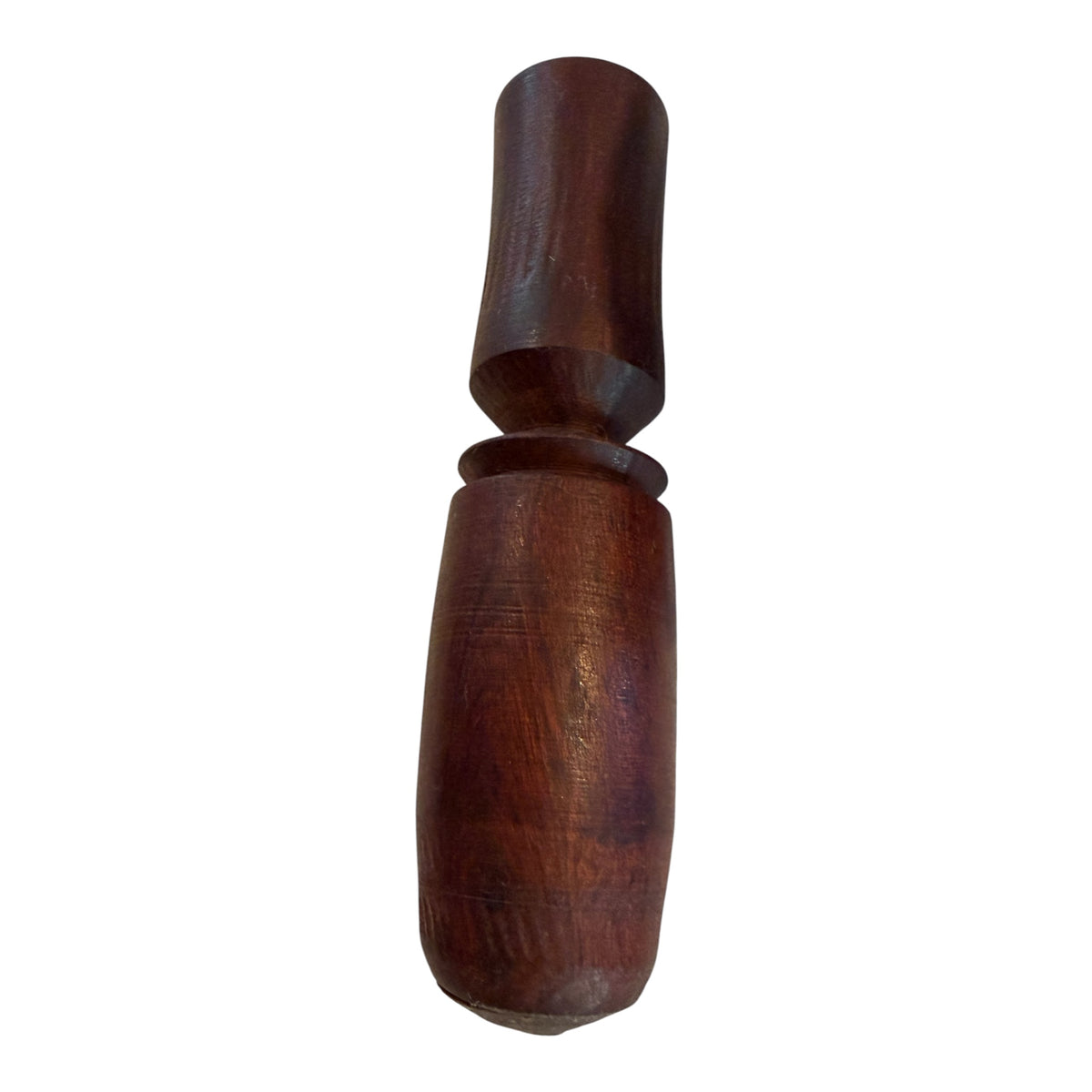 Mid-Century Heavy Solid Turned Wood Mortar & Pestle – Pedestal Base