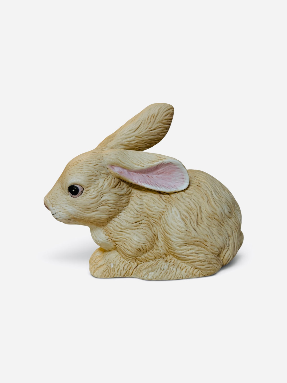 Vintage HOMCO Bisque Ceramic Bunny Rabbit Figurine – Detailed Fur Texture