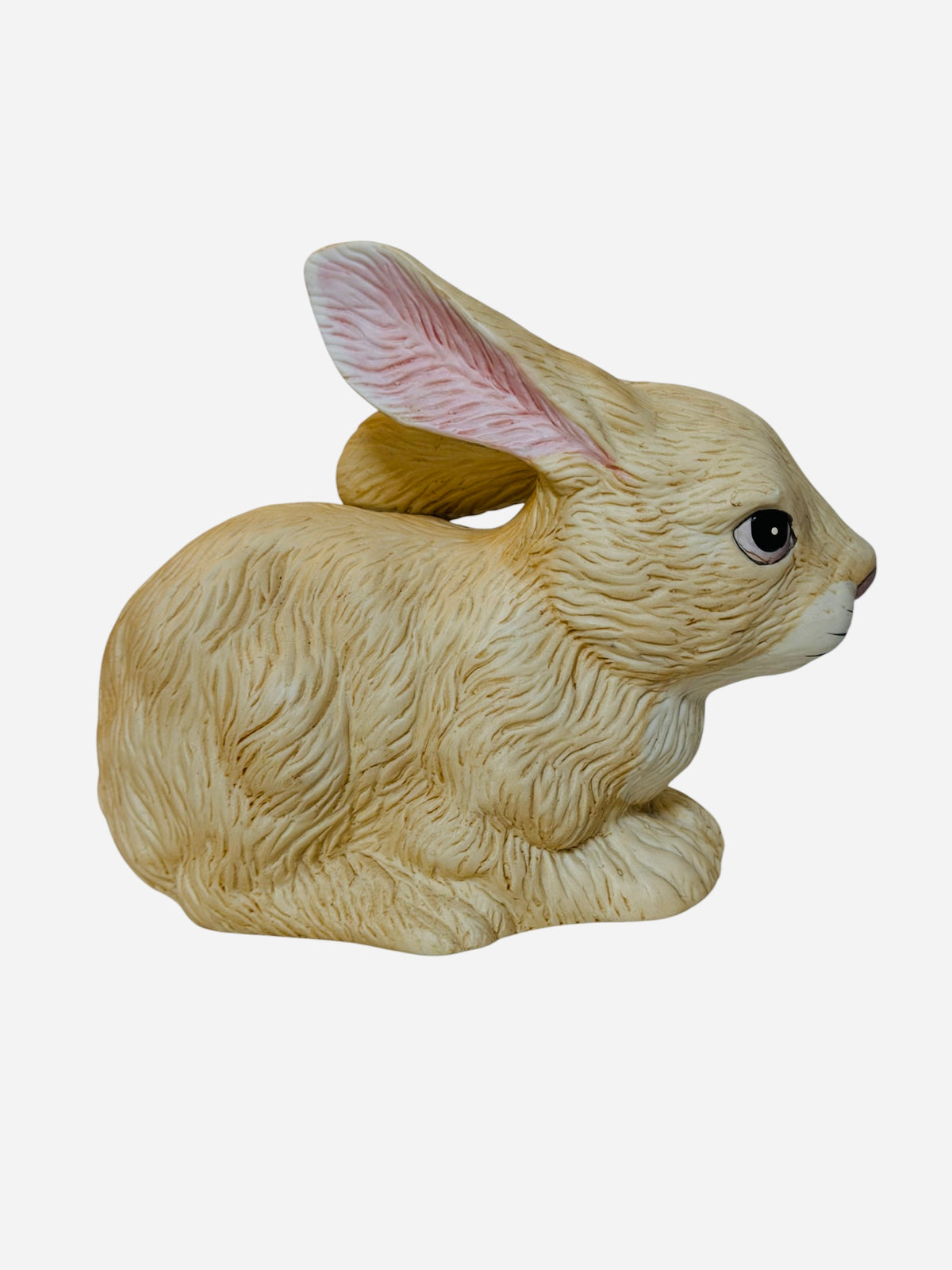 Vintage HOMCO Bisque Ceramic Bunny Rabbit Figurine – Detailed Fur Texture