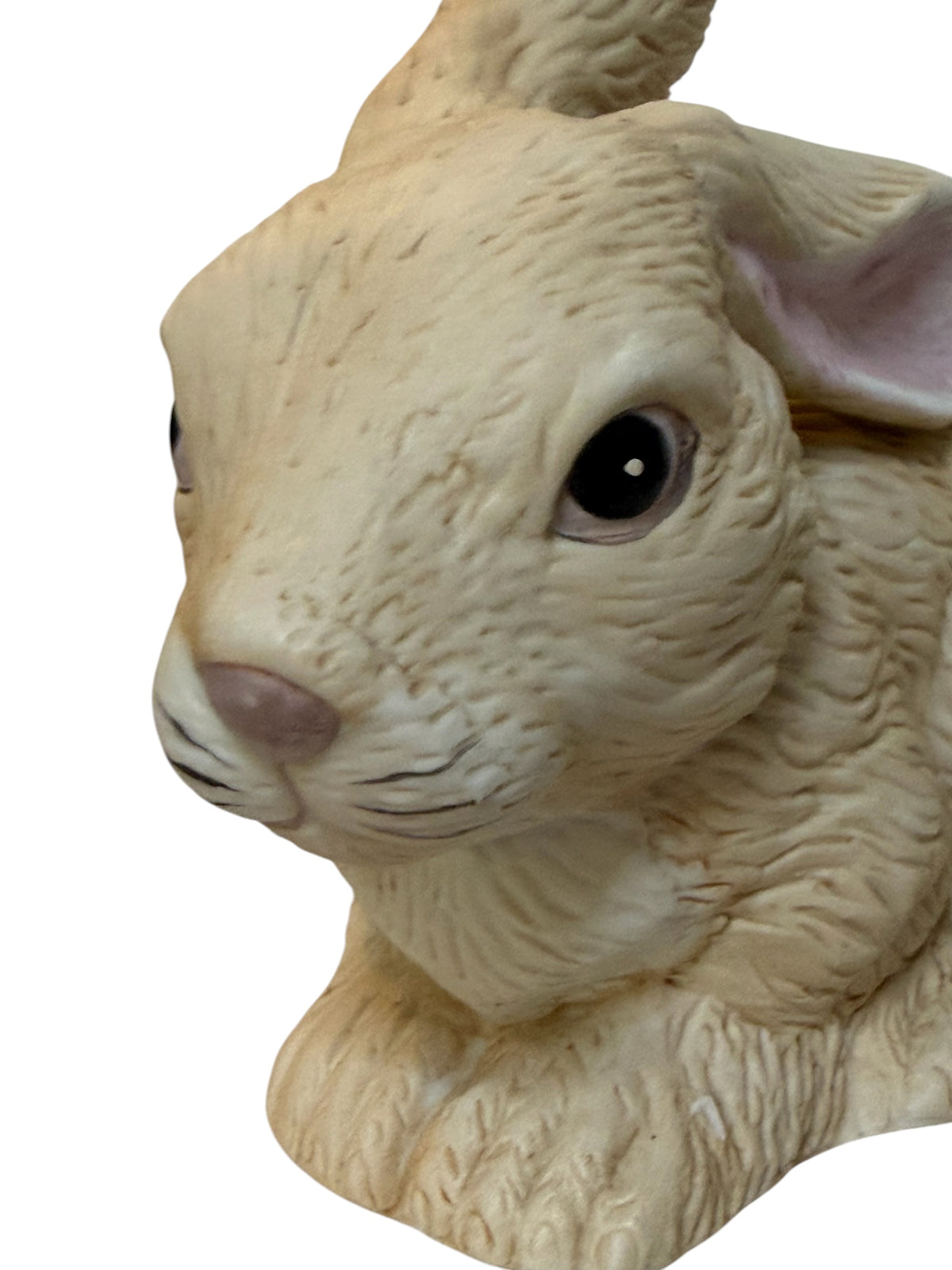 Vintage HOMCO Bisque Ceramic Bunny Rabbit Figurine – Detailed Fur Texture