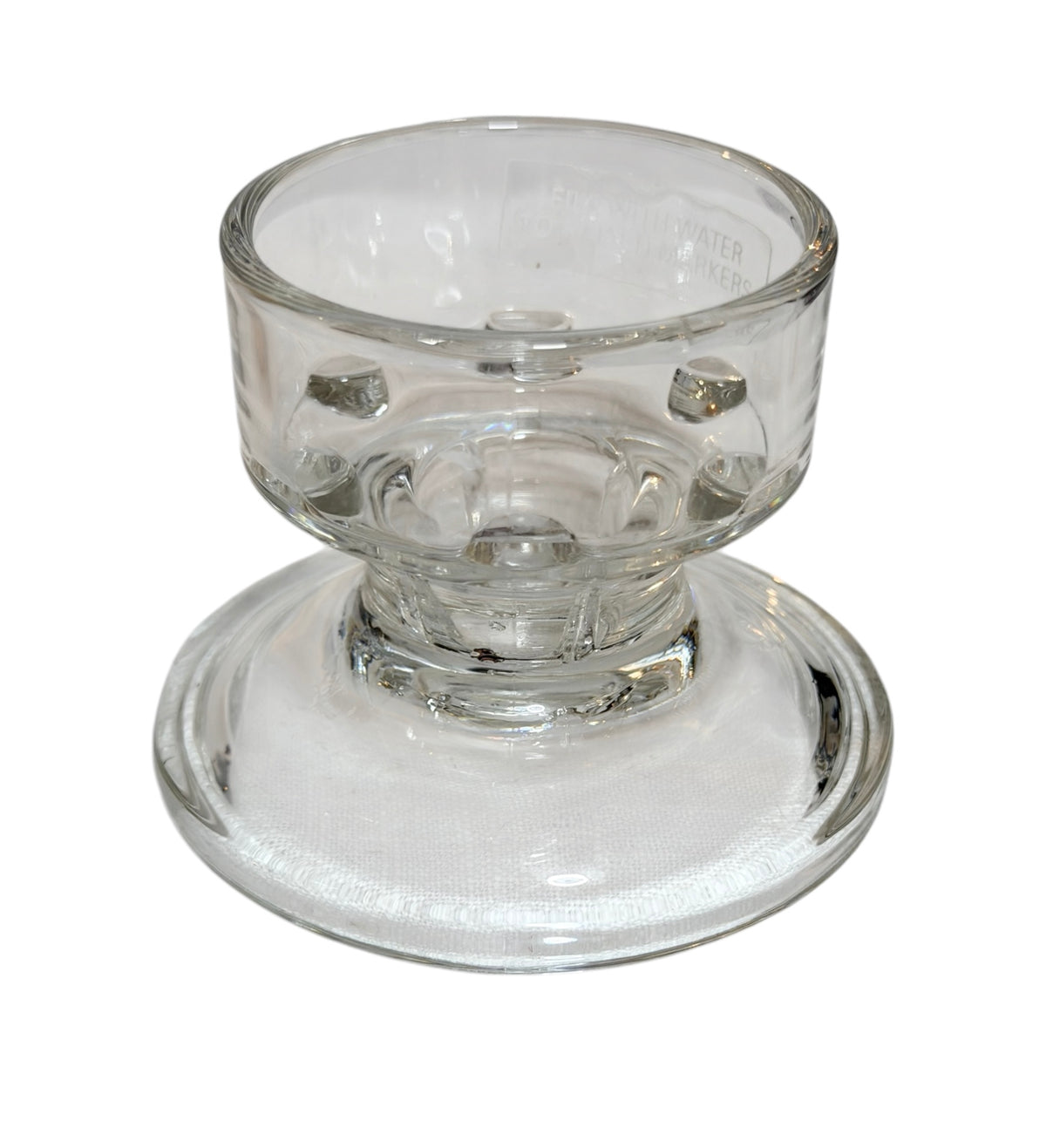 1996 Avon President’s Club Luminarc Glass Hurricane Candle Holder – Through the Woods