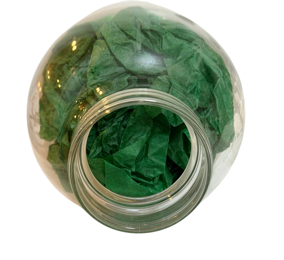 1996 Avon President’s Club Luminarc Glass Hurricane Candle Holder – Through the Woods