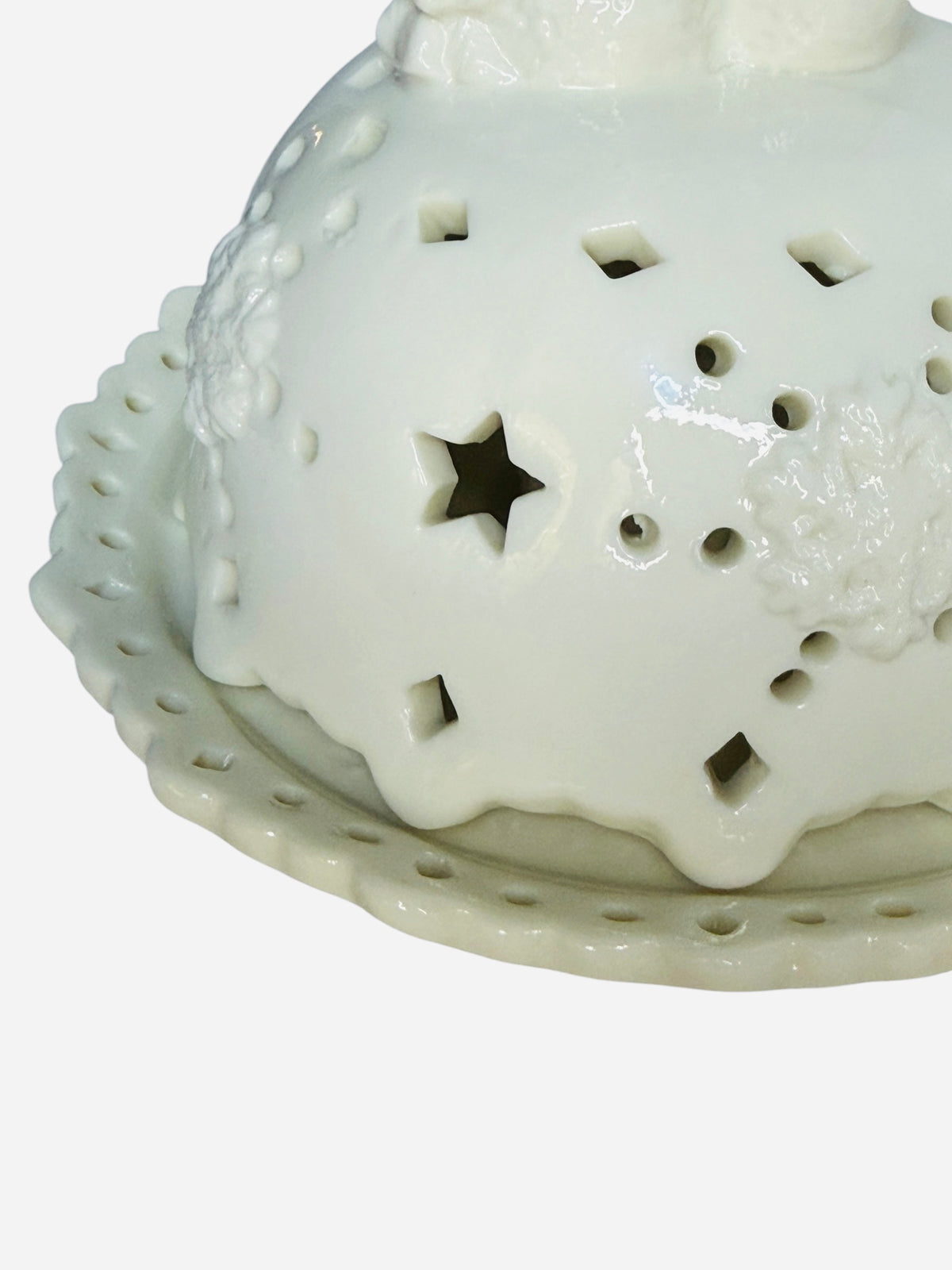 Cracker Barrel Vintage Porcelain Snowman Fairy Lamp | Christmas Tea Light Holder with Original Box