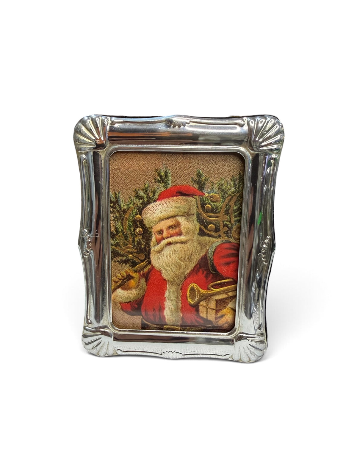 Vintage-Inspired Santa Christmas Vignette – Set of 3 Miniature Framed Prints | Flea & Frame Creations